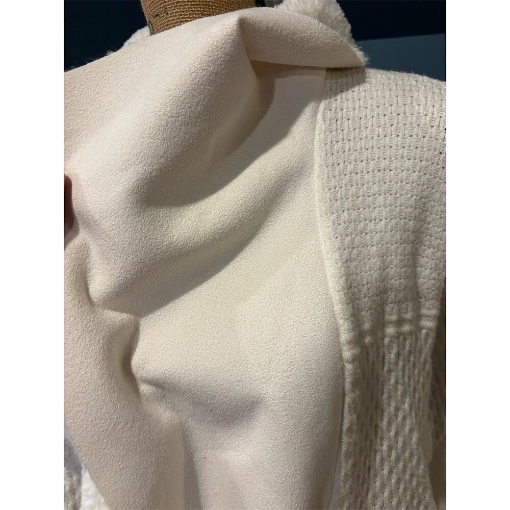 Cato Cardigan Sweater Womens Plus Size 22 Ivory Long Open Front Shawl - Picture 5 of 8